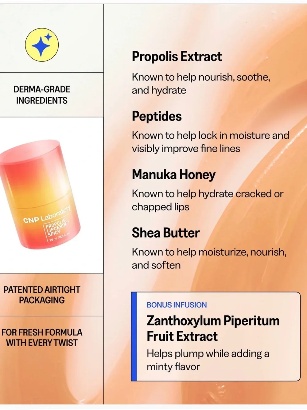 CNP Propolis Lipcerin Spicy plumping Lip Balm